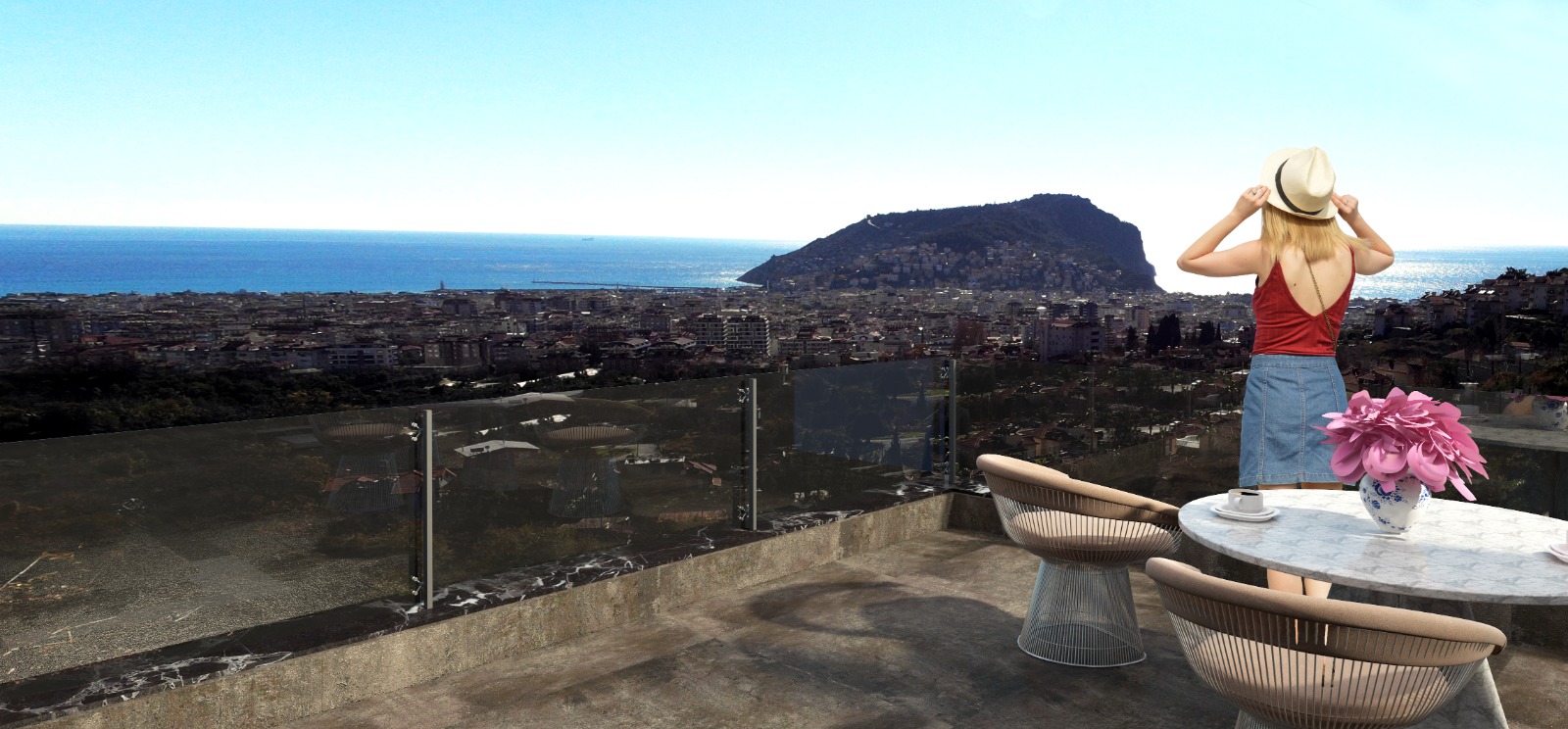 Две виллы 4+1 элит класса с панорамным видом на море и крепость. Центр, Алания. фото 14