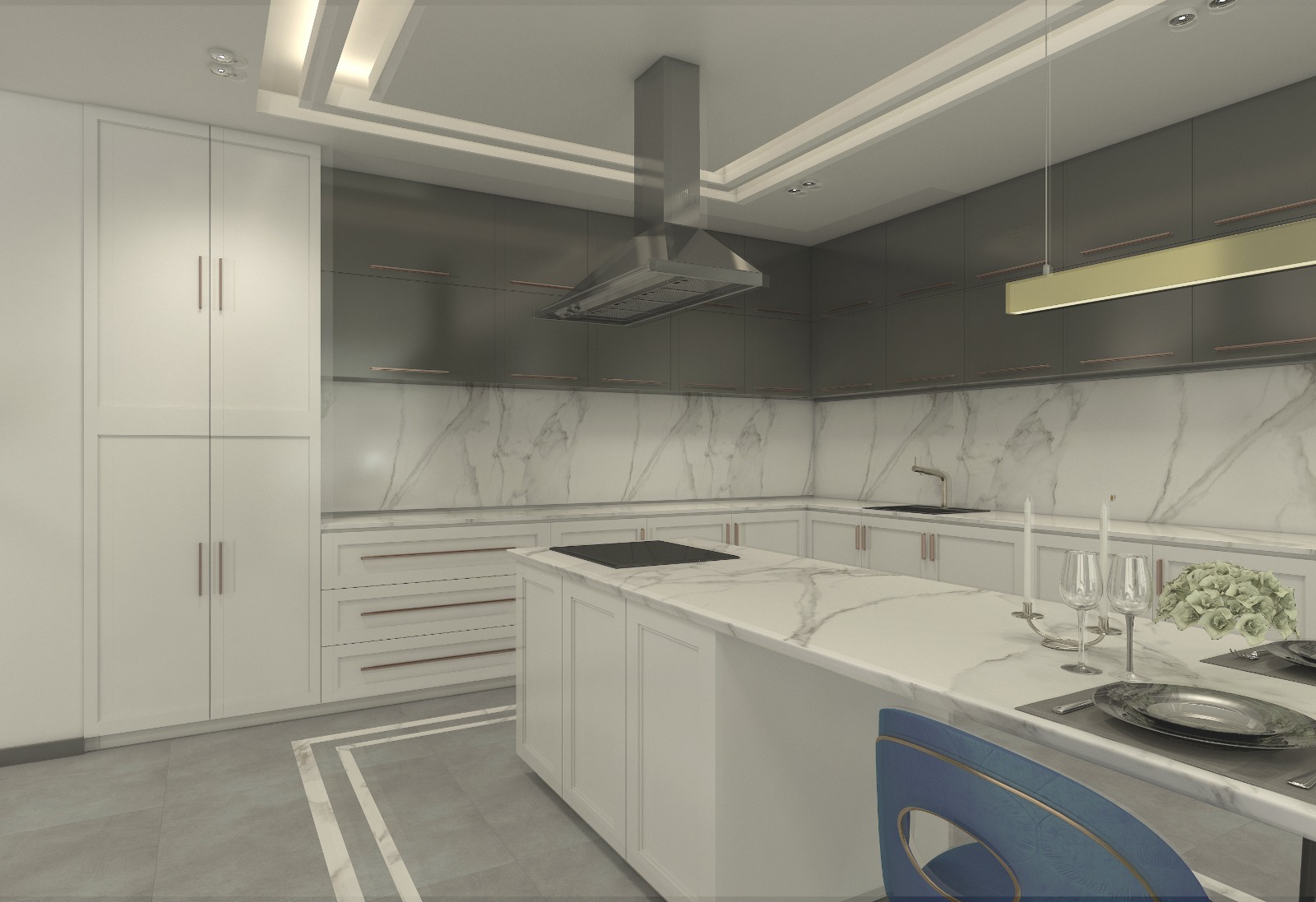 Две виллы 4+1 элит класса с панорамным видом на море и крепость. Центр, Алания. фото 16