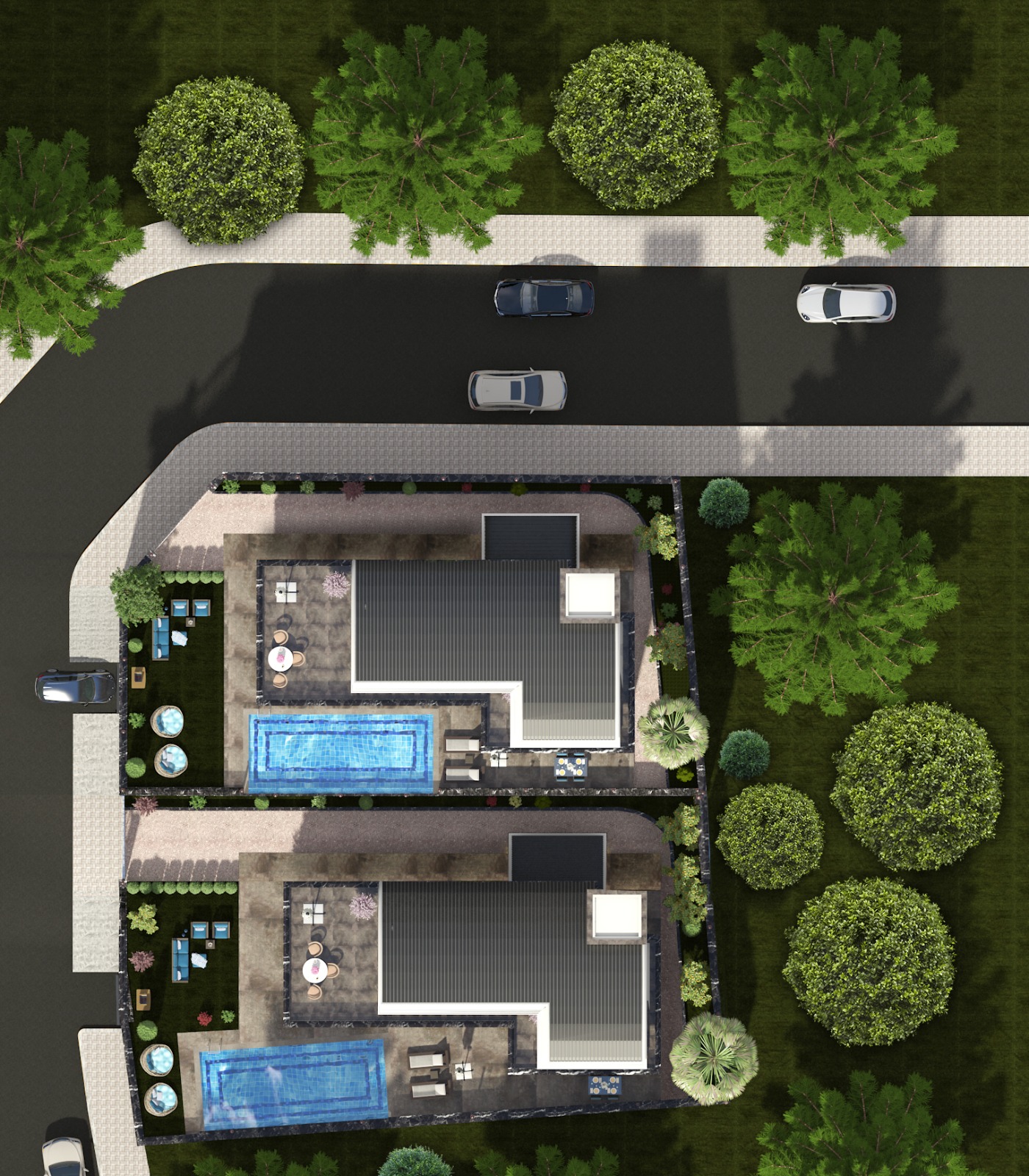 Две виллы 4+1 элит класса с панорамным видом на море и крепость. Центр, Алания. фото 30