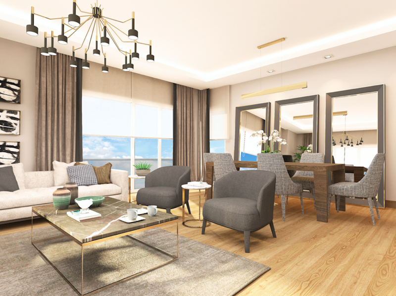 Квартиры от 79 до 342 м2 различных планировок рядом с Мраморным морем и озером Кючюкчекмедже, Стамбул. фото 3