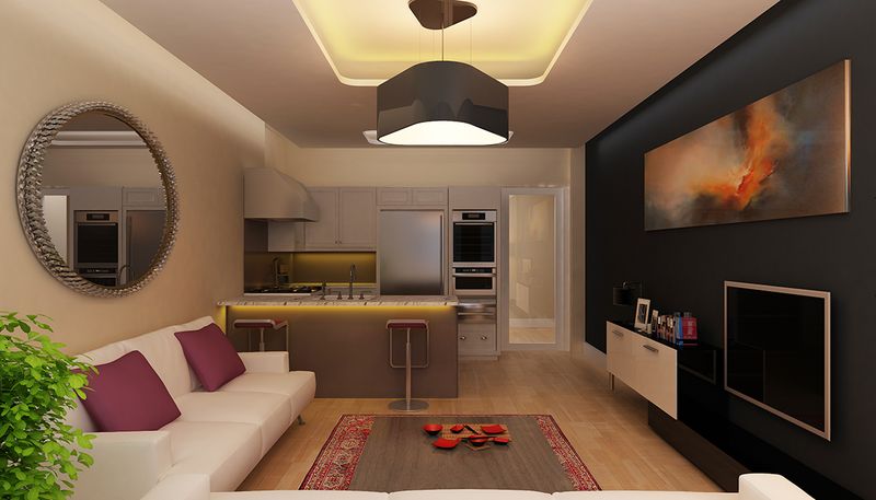 Современный проект с квартирами от 1 + 1 до 4 + 1 в Бейликдюзу, Стамбул. фото 14