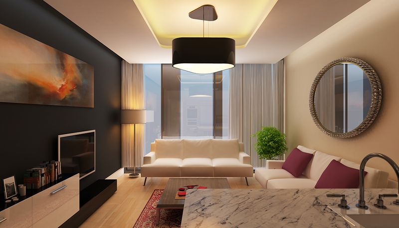 Современный проект с квартирами от 1 + 1 до 4 + 1 в Бейликдюзу, Стамбул. фото 15