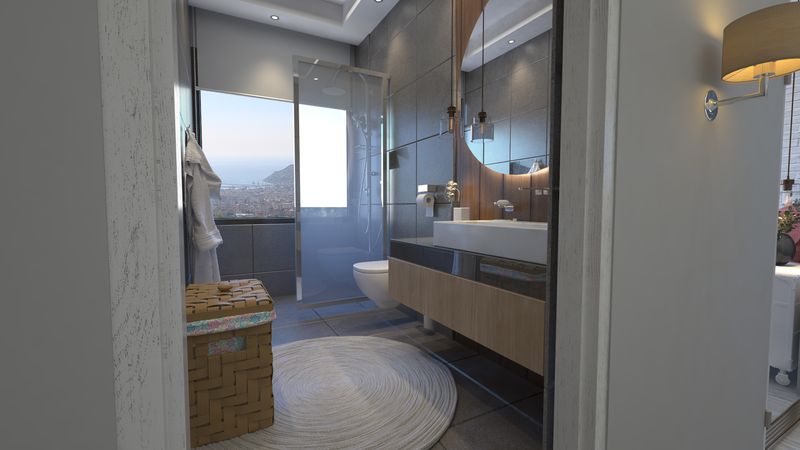 Элитный комплекс по немецким стандартам на завершающем этапе строительства с прямым видом на Аланию и море в районе Тепе. фото 17