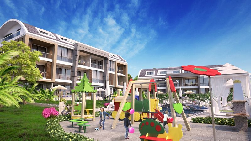 Элитный комплекс по немецким стандартам на завершающем этапе строительства с прямым видом на Аланию и море в районе Тепе. фото 9