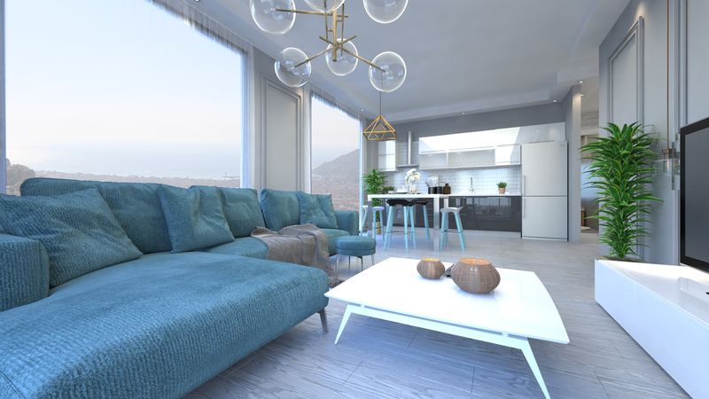 Элитный комплекс по немецким стандартам на завершающем этапе строительства с прямым видом на Аланию и море в районе Тепе. фото 26