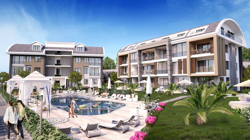 Элитный комплекс по немецким стандартам на завершающем этапе строительства с прямым видом на Аланию и море в районе Тепе. фото 7