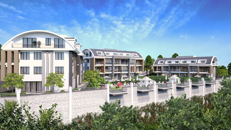 Элитный комплекс по немецким стандартам на завершающем этапе строительства с прямым видом на Аланию и море в районе Тепе. фото 5