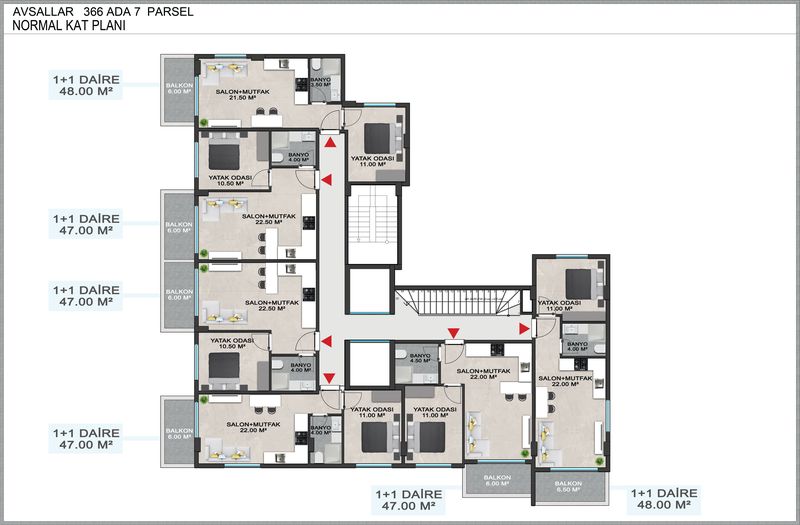 Новый комплекс в Авсалларе, с отличными ценами. Квартиры 1+1 и 2+1. фото 7