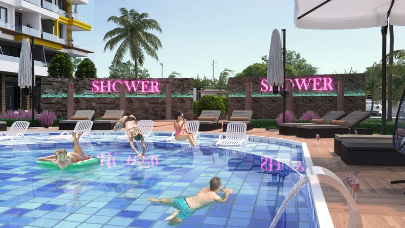 Luxurious complex with a botanical garden. Apartments of different layouts in Kestel from 48 to 148 m2. фото 3