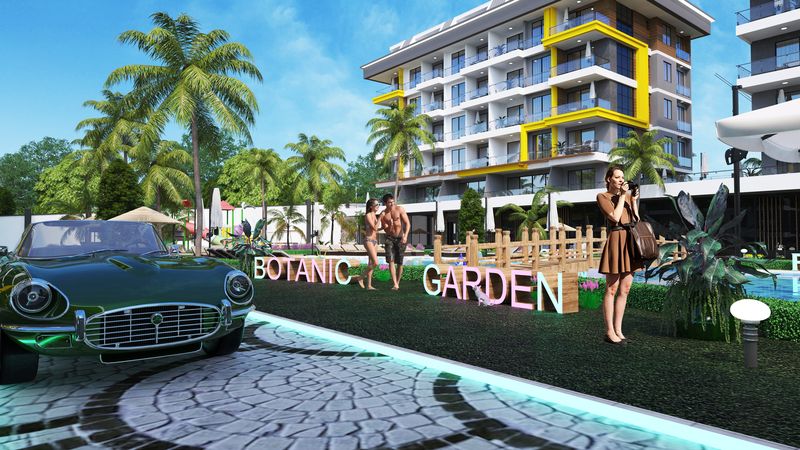 Luxurious complex with a botanical garden. Apartments of different layouts in Kestel from 48 to 148 m2. фото 4