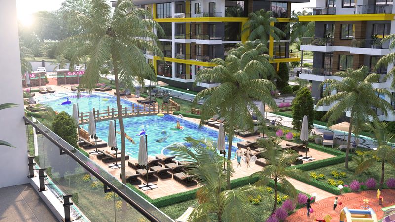 Luxurious complex with a botanical garden. Apartments of different layouts in Kestel from 48 to 148 m2. фото 6