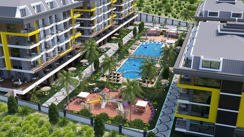 Luxurious complex with a botanical garden. Apartments of different layouts in Kestel from 48 to 148 m2. фото 8