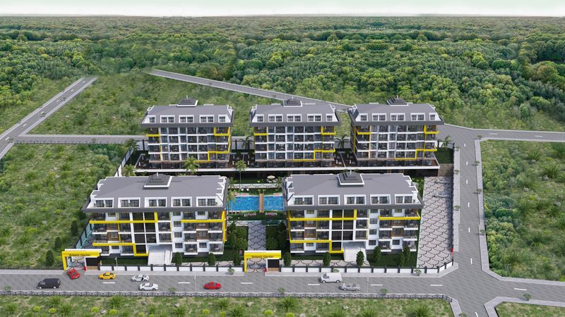 Luxurious complex with a botanical garden. Apartments of different layouts in Kestel from 48 to 148 m2. фото 9