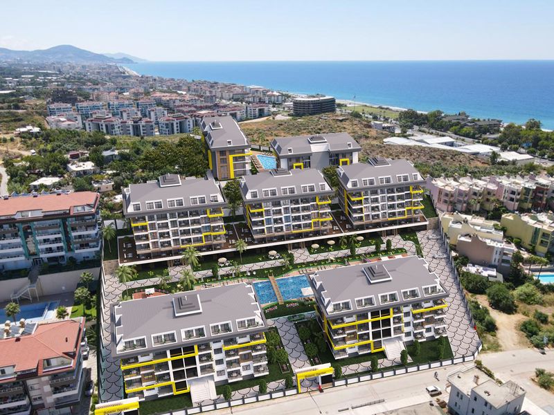Luxurious complex with a botanical garden. Apartments of different layouts in Kestel from 48 to 148 m2. фото 12