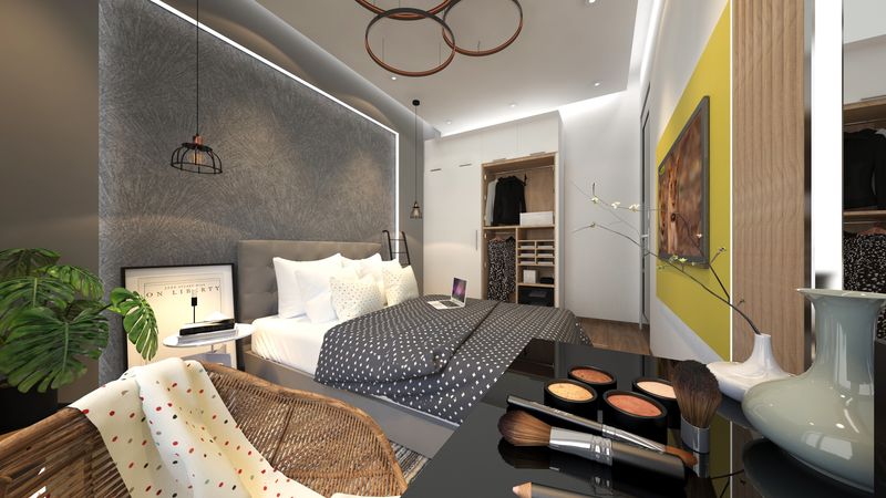 Luxurious complex with a botanical garden. Apartments of different layouts in Kestel from 48 to 148 m2. фото 33