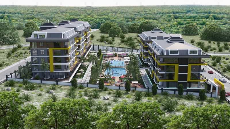 Luxurious complex with a botanical garden. Apartments of different layouts in Kestel from 48 to 148 m2. фото 44