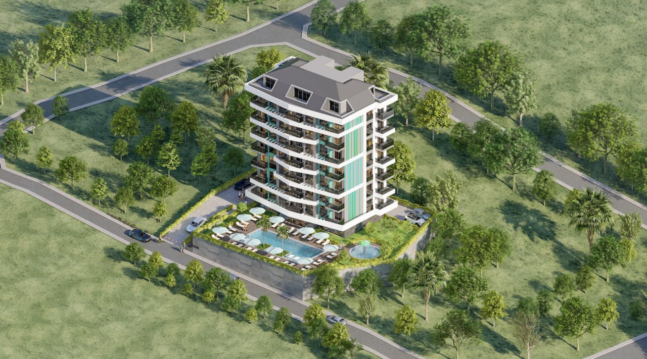 Новый комплекс в Авсалларе! Беспроцентная рассрочка, отличные цены! 46-80 кв м. фото 7