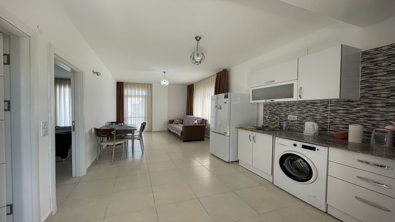 Отличная бюджетная квартира 1+1 с видом на море и горы, 55 м2. Конаклы, Алания. фото 9