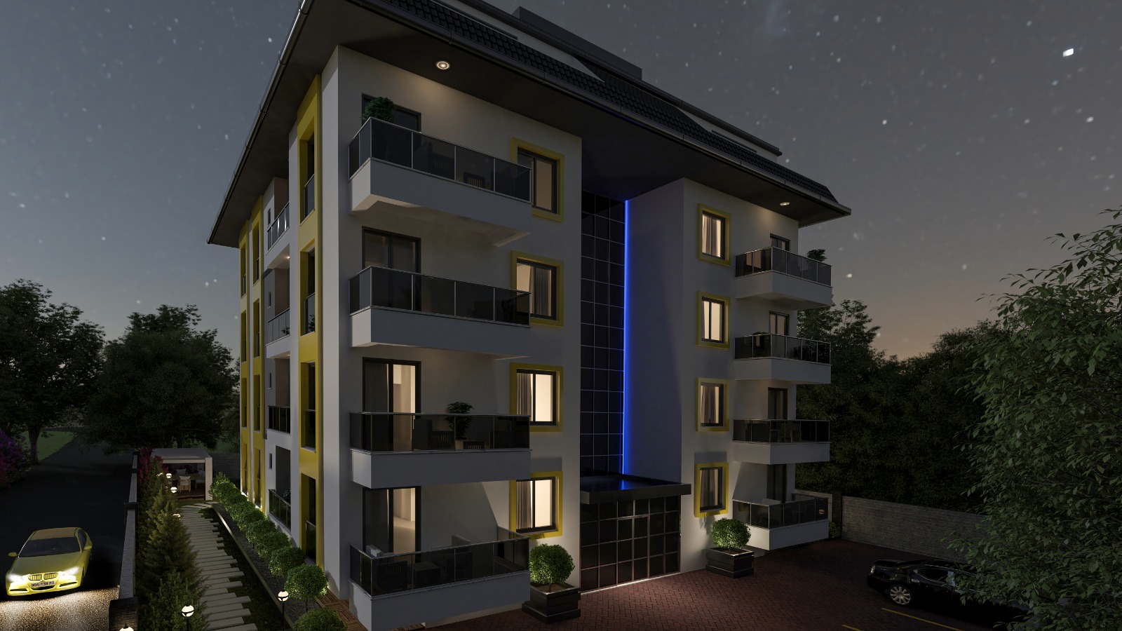 Квартира 1+1, в Авсалларе на этапе строительства. 65 кв.м. фото 2