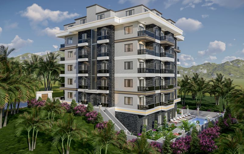 Квартиры 1+1 и пентхаусы 2+1 на стадии котлована. Махмутлар, Алания. фото 3