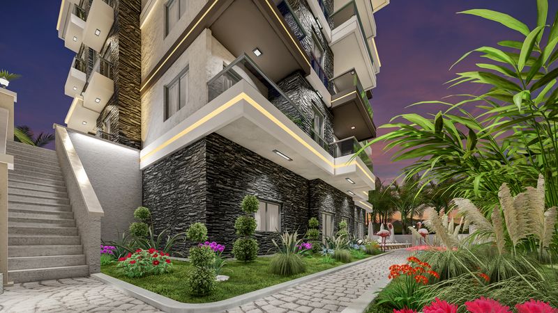 Квартиры 1+1 и пентхаусы 2+1 на стадии котлована. Махмутлар, Алания. фото 6