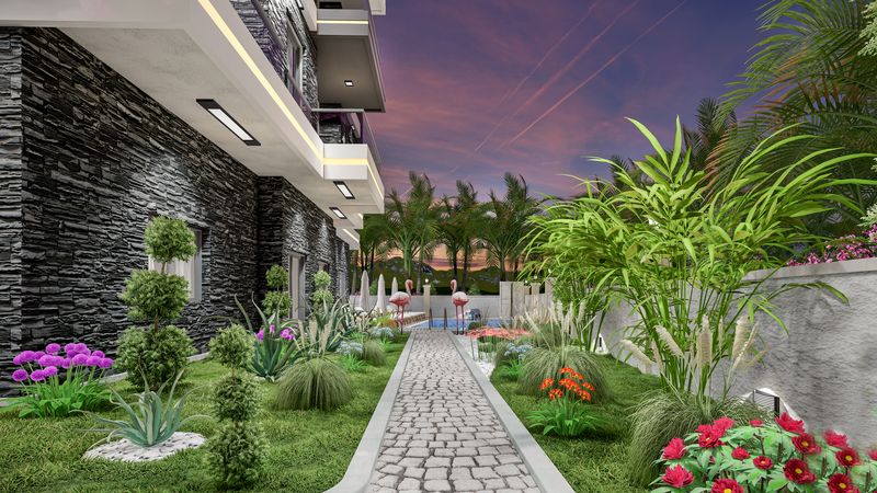 Квартиры 1+1 и пентхаусы 2+1 на стадии котлована. Махмутлар, Алания. фото 7