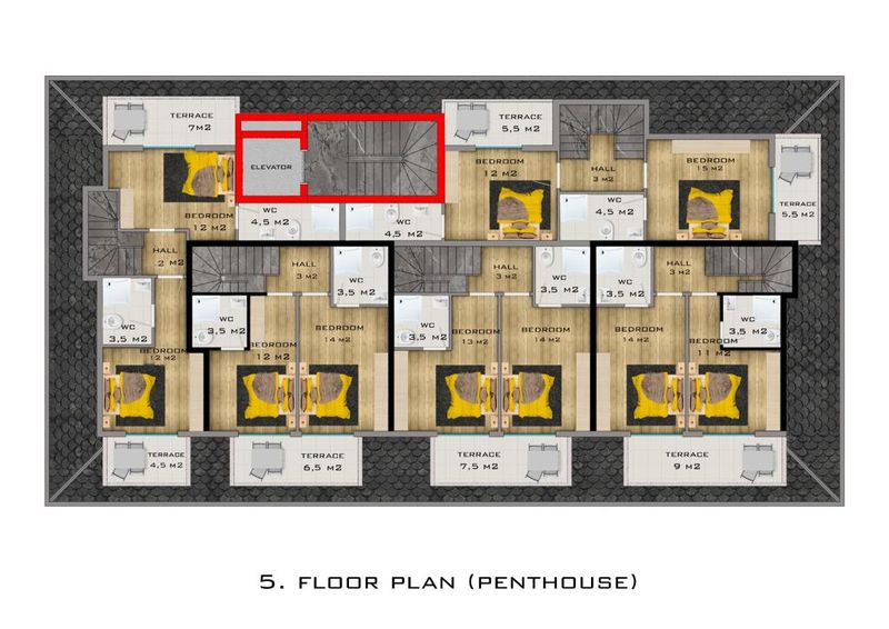 Новый проект на стадии котлована в центре Махмутлара. Апартаменты от 54 м2. фото 12
