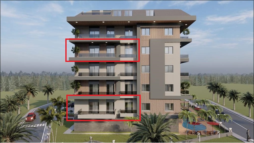 Две квартиры планировки 2+1 в Джикджилли, 105 кв.м. фото 8