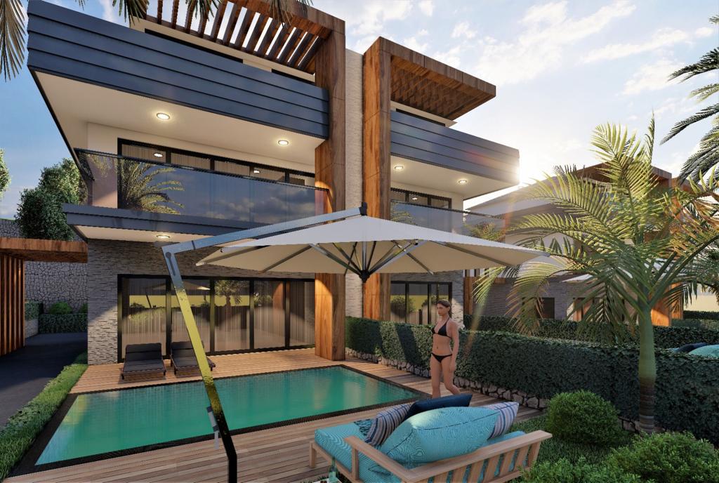 The project of luxury villas with garden plots of 226 m2 in Avsallar. фото 6