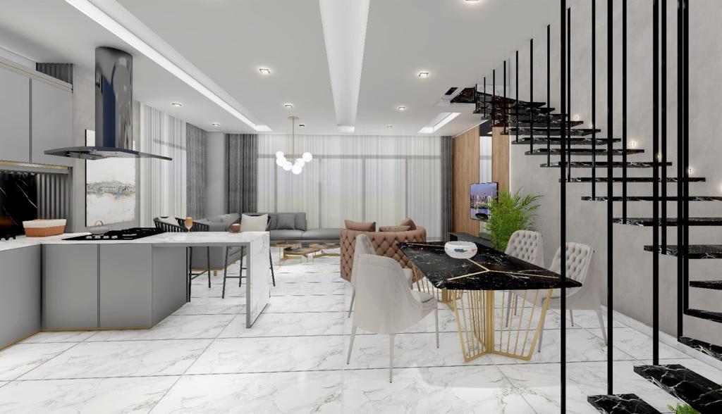 The project of luxury villas with garden plots of 226 m2 in Avsallar. фото 8