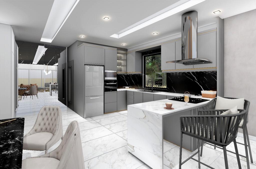 The project of luxury villas with garden plots of 226 m2 in Avsallar. фото 10