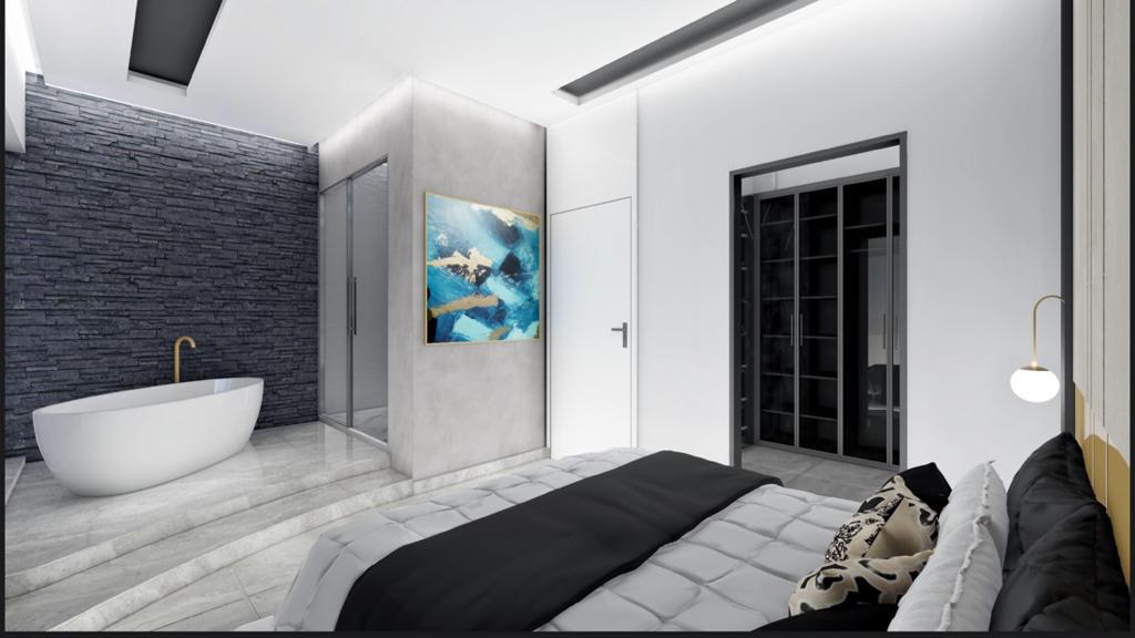 The project of luxury villas with garden plots of 226 m2 in Avsallar. фото 16