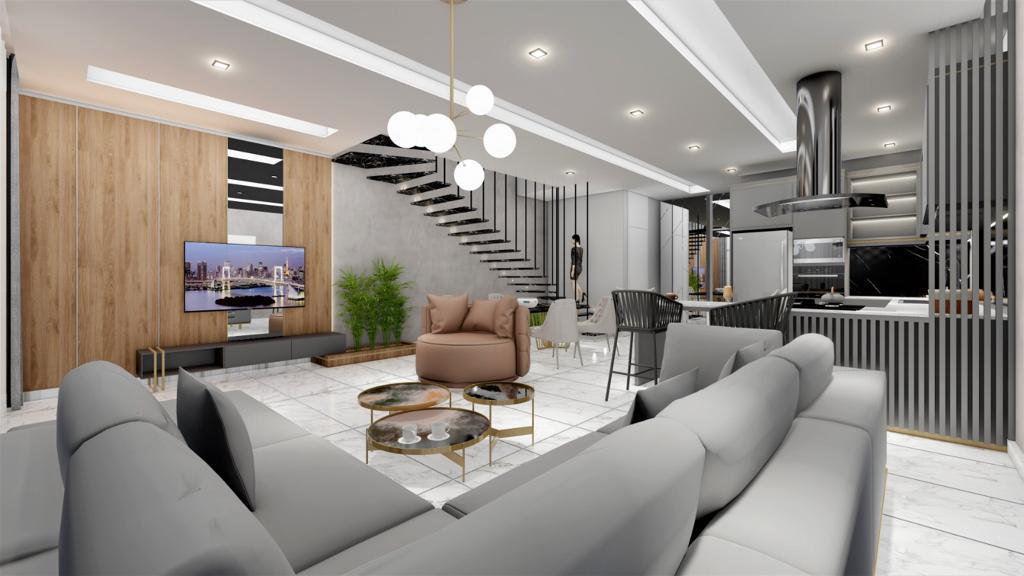 The project of luxury villas with garden plots of 226 m2 in Avsallar. фото 24