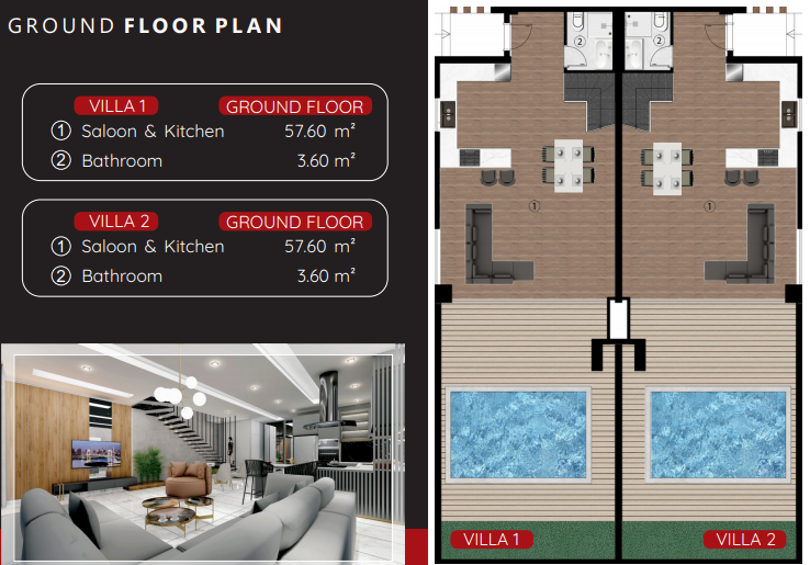The project of luxury villas with garden plots of 226 m2 in Avsallar. фото 27