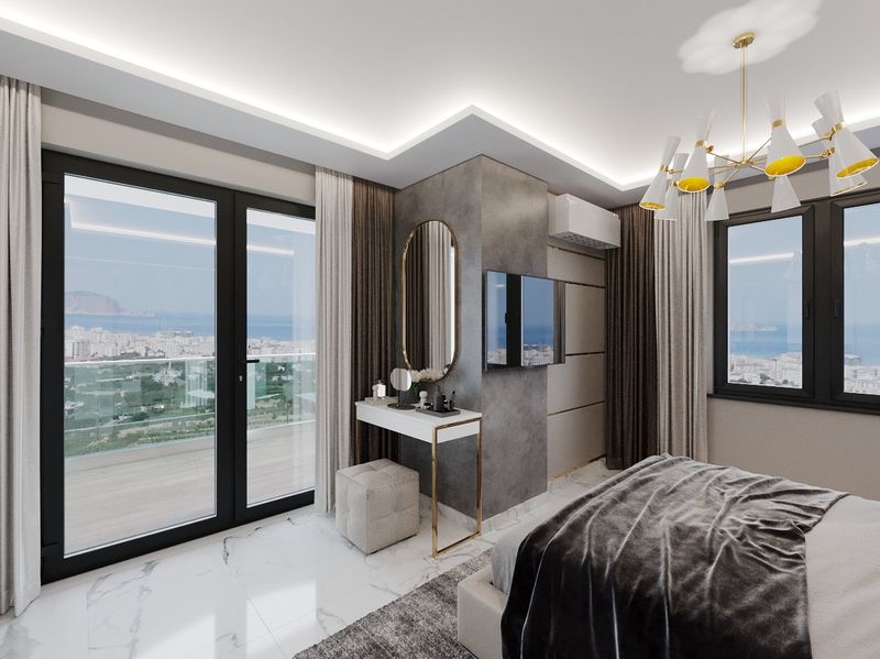 Новый проект на этапе строительства в Махмутларе, выгодные инвестиции! 54-164 м2 фото 9