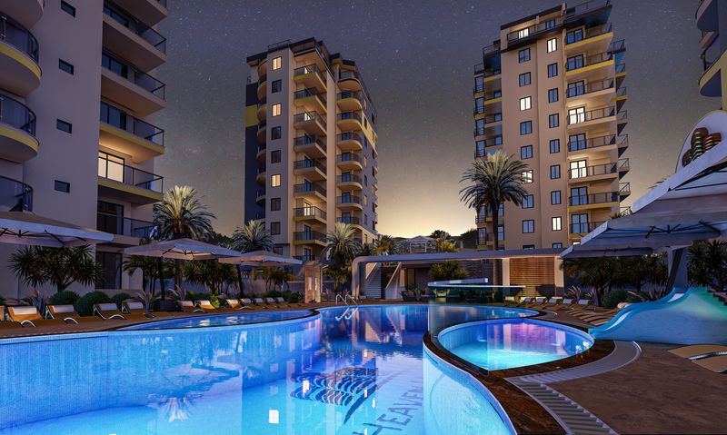 Новый проект на этапе строительства в Махмутларе, выгодные инвестиции! 54-164 м2 фото 18