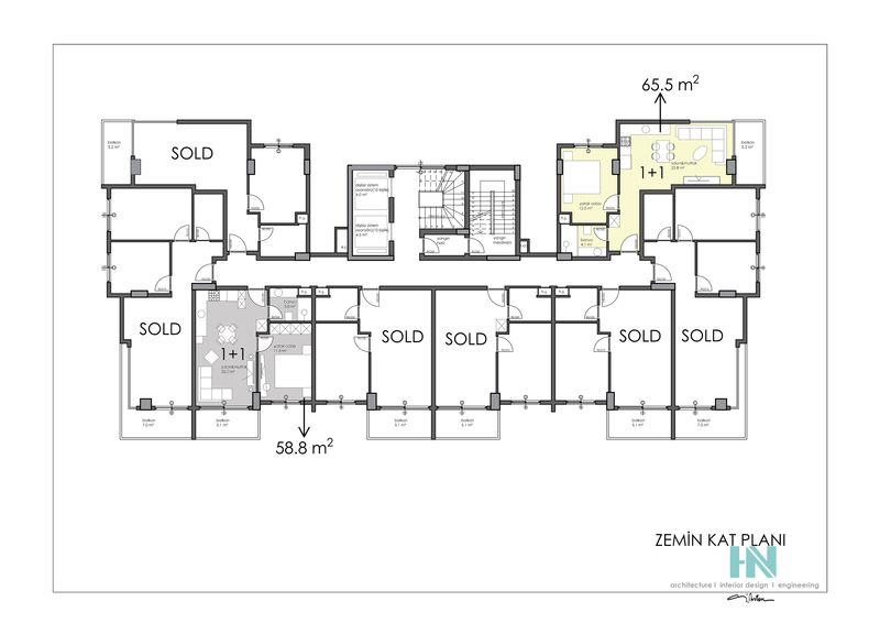 Новый инвестиционный проект в центре Аланьи! Отличные цены! 58,8 – 211,3 кв.м. фото 12