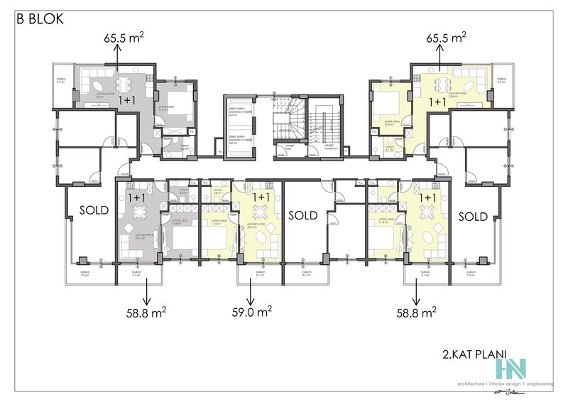 Новый инвестиционный проект в центре Аланьи! Отличные цены! 58,8 – 211,3 кв.м. фото 27