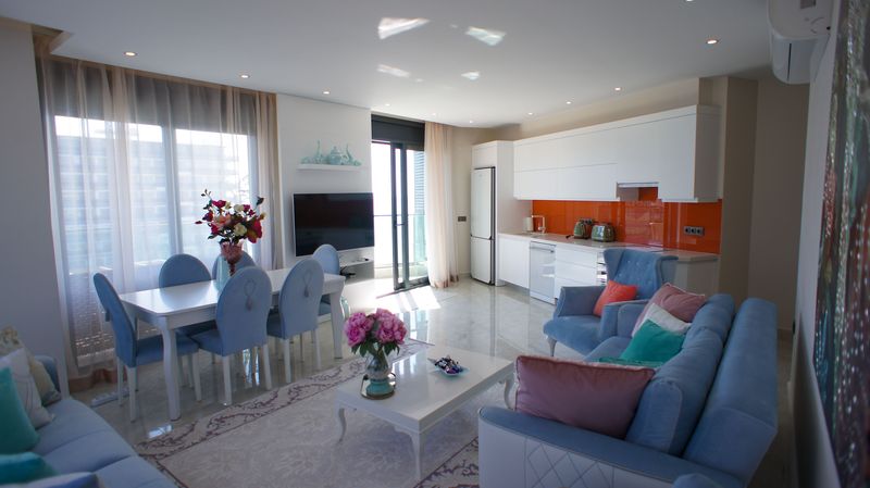 Апартаменты 2+1 в элитном комплексе с видом на море, 105 м2 фото 49