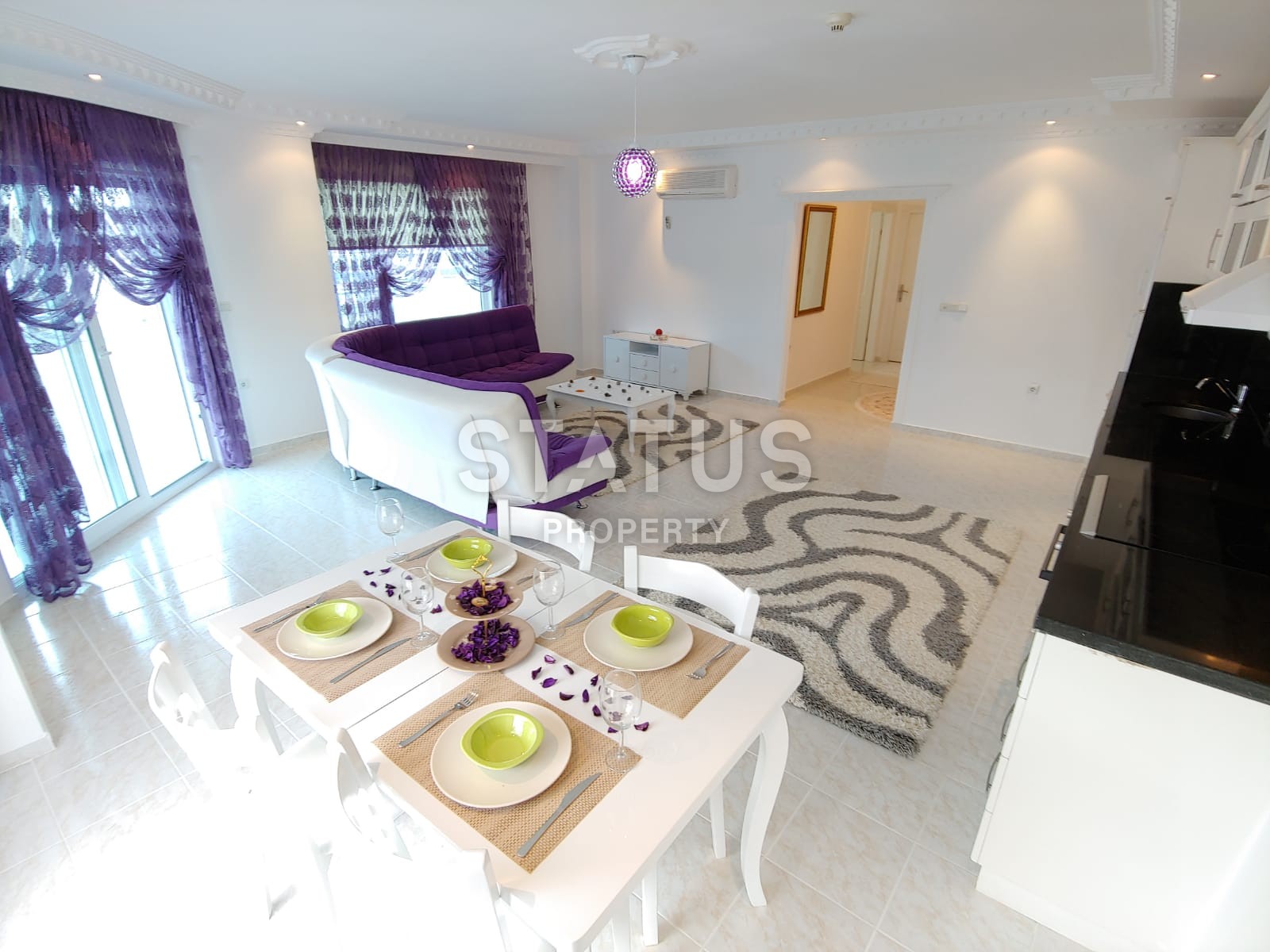 Меблированные апартаменты 2+1 с прекрасным видом на горы и море, 110 м2 фото 5