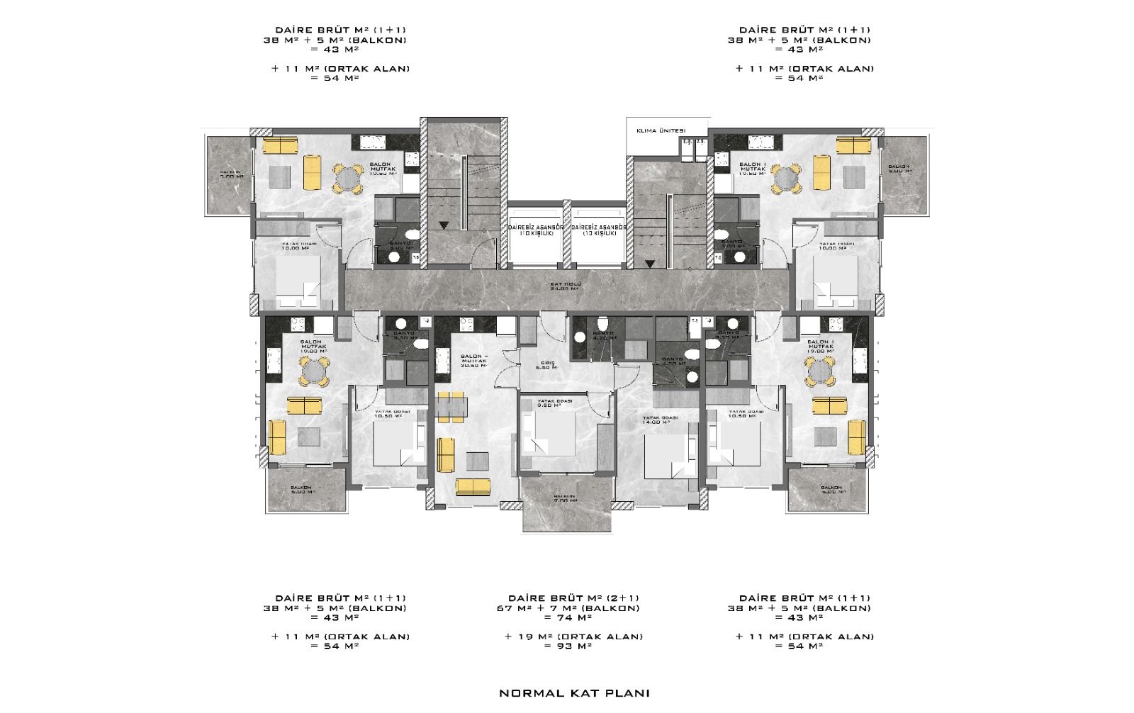 Новый комплекс в Авсалларе! Беспроцентная рассрочка, отличные цены! 46-80 кв м. фото 24