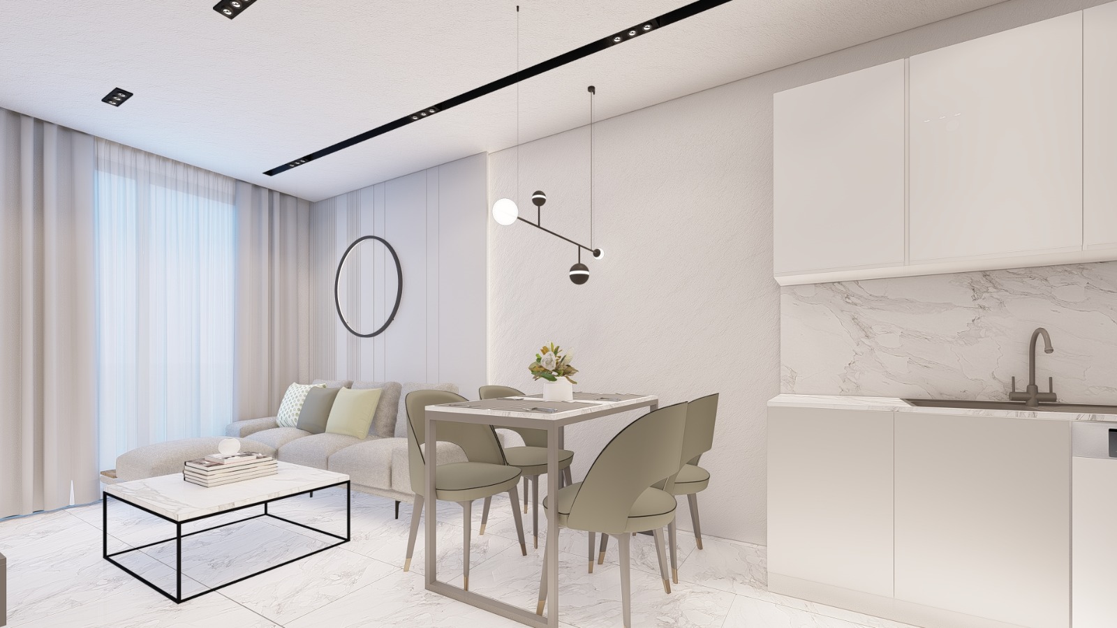 Новый комплекс в Авсалларе! Беспроцентная рассрочка, отличные цены! 46-80 кв м. фото 31