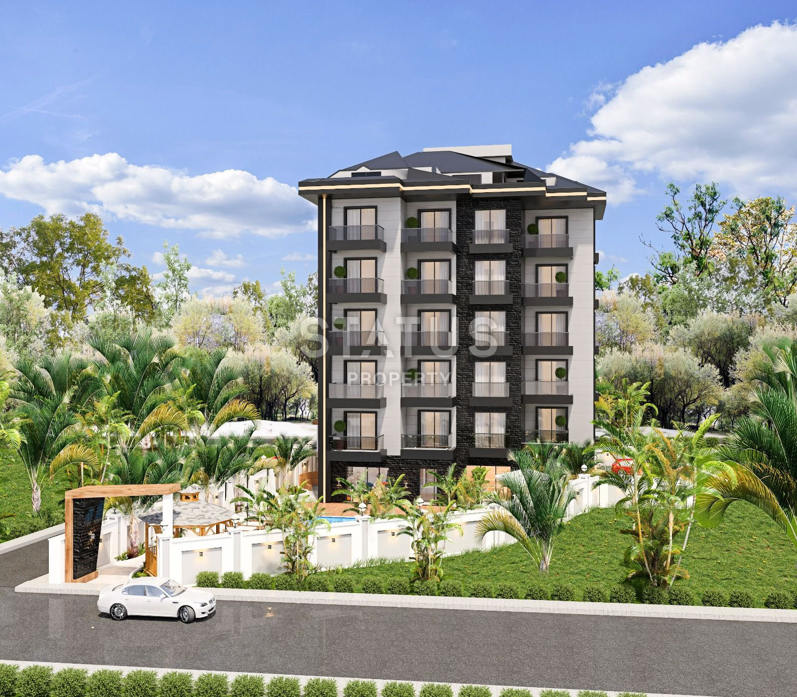 Комплекс на этапе котлована в Авсалларе, квартиры 1+1, 2+1 и дуплексы от 53 м2. фото 4