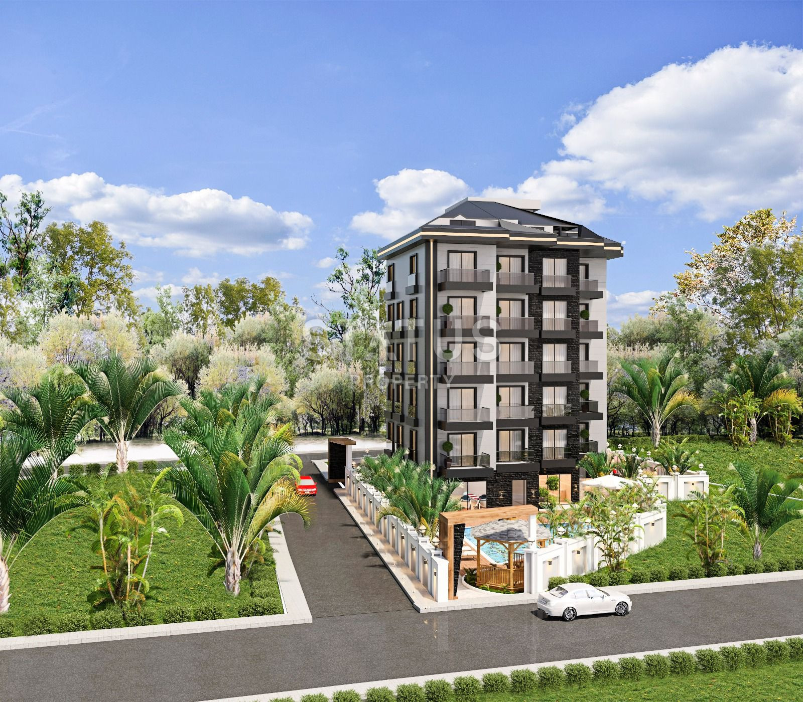 Комплекс на этапе котлована в Авсалларе, квартиры 1+1, 2+1 и дуплексы от 53 м2. фото 7