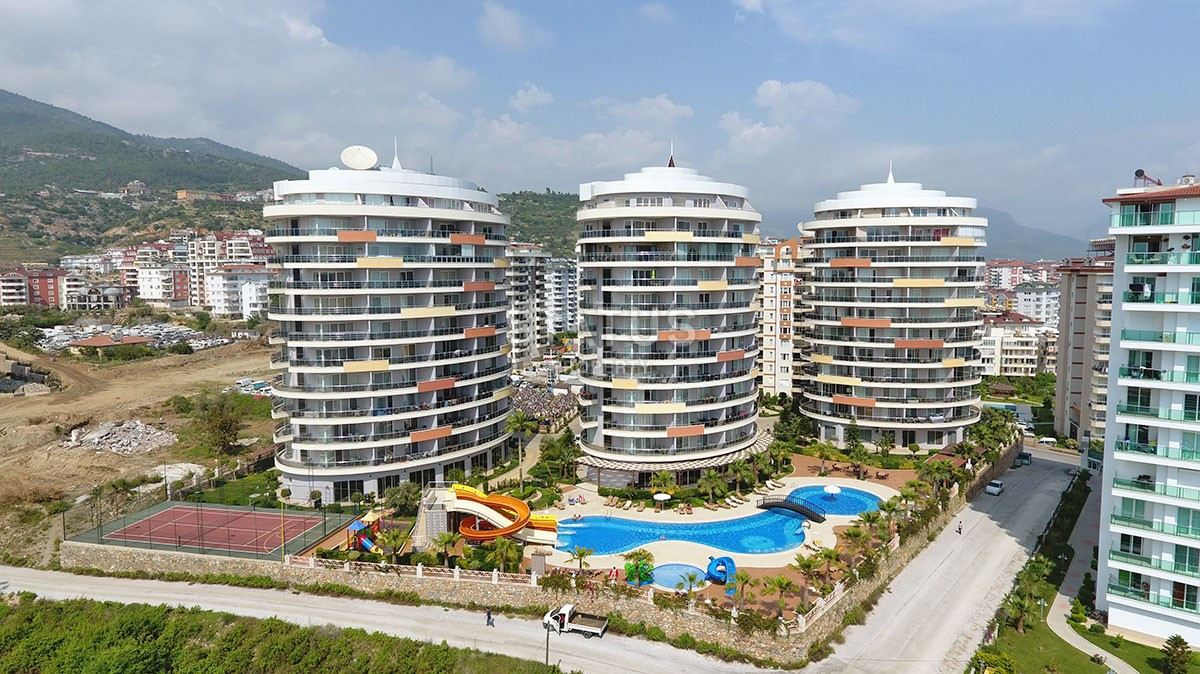 Большие апартаменты 1+1 с панорамой на море, 80 м2. Джикджилли, Алания. фото 3