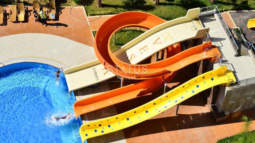 Большие апартаменты 1+1 с панорамой на море, 80 м2. Джикджилли, Алания. фото 7