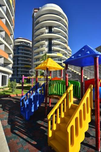 Большие апартаменты 1+1 с панорамой на море, 80 м2. Джикджилли, Алания. фото 12