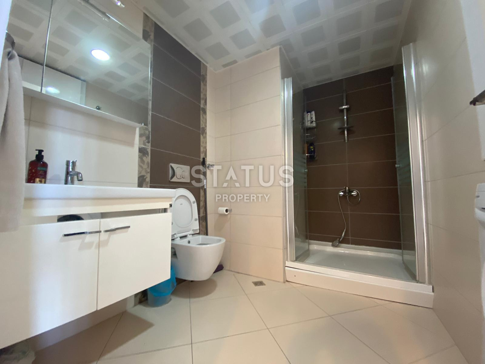 Большие апартаменты 1+1 с панорамой на море, 80 м2. Джикджилли, Алания. фото 23