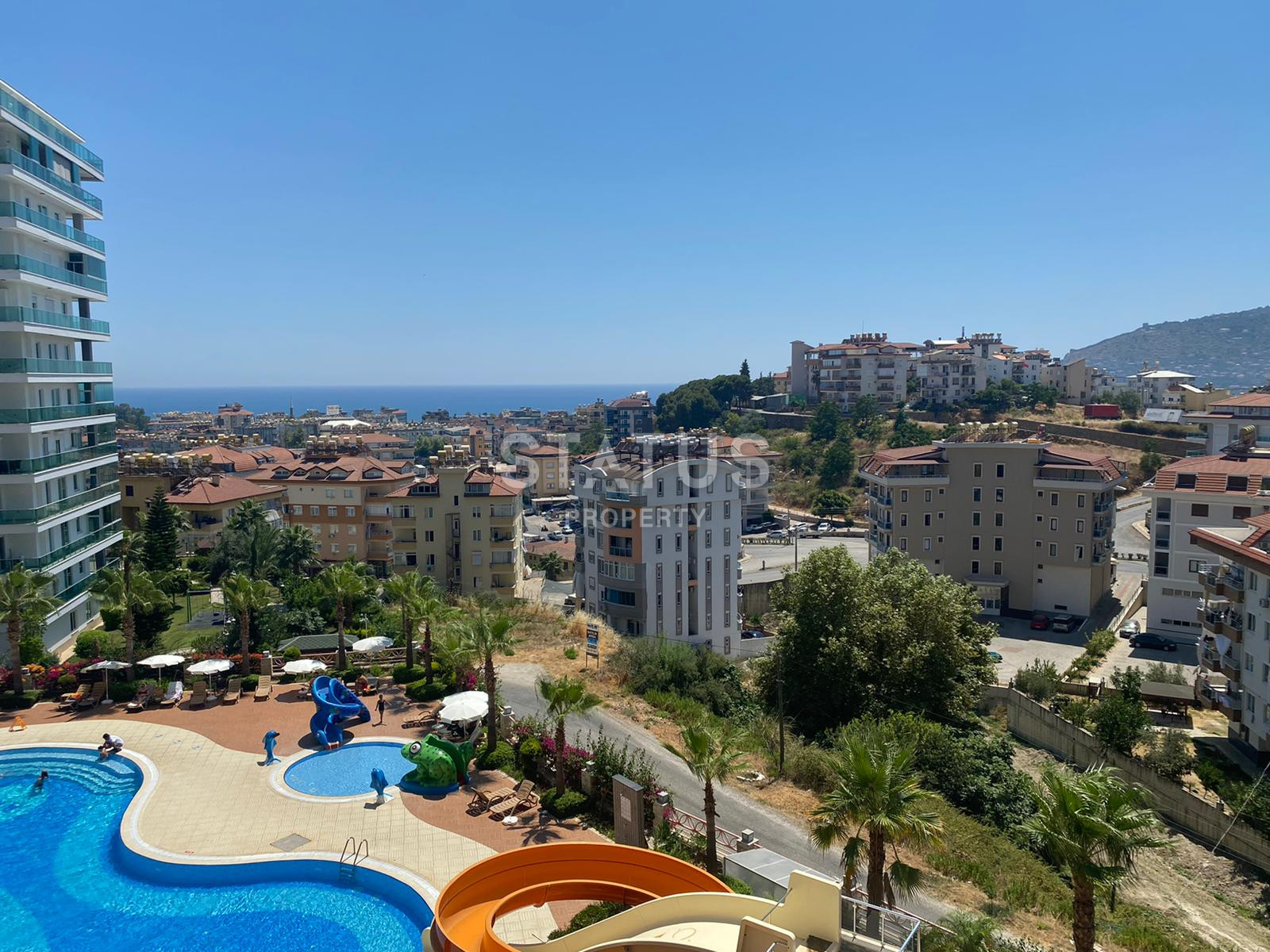 Большие апартаменты 1+1 с панорамой на море, 80 м2. Джикджилли, Алания. фото 24