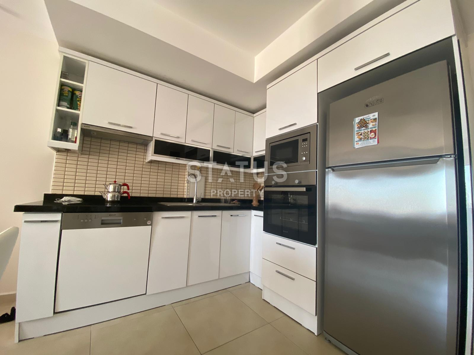 Большие апартаменты 1+1 с панорамой на море, 80 м2. Джикджилли, Алания. фото 28